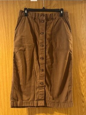 Gap khakis Button-Front Brown Skirt